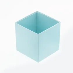 Cube/Truffle Box Folding Base; Pastel Turquoise